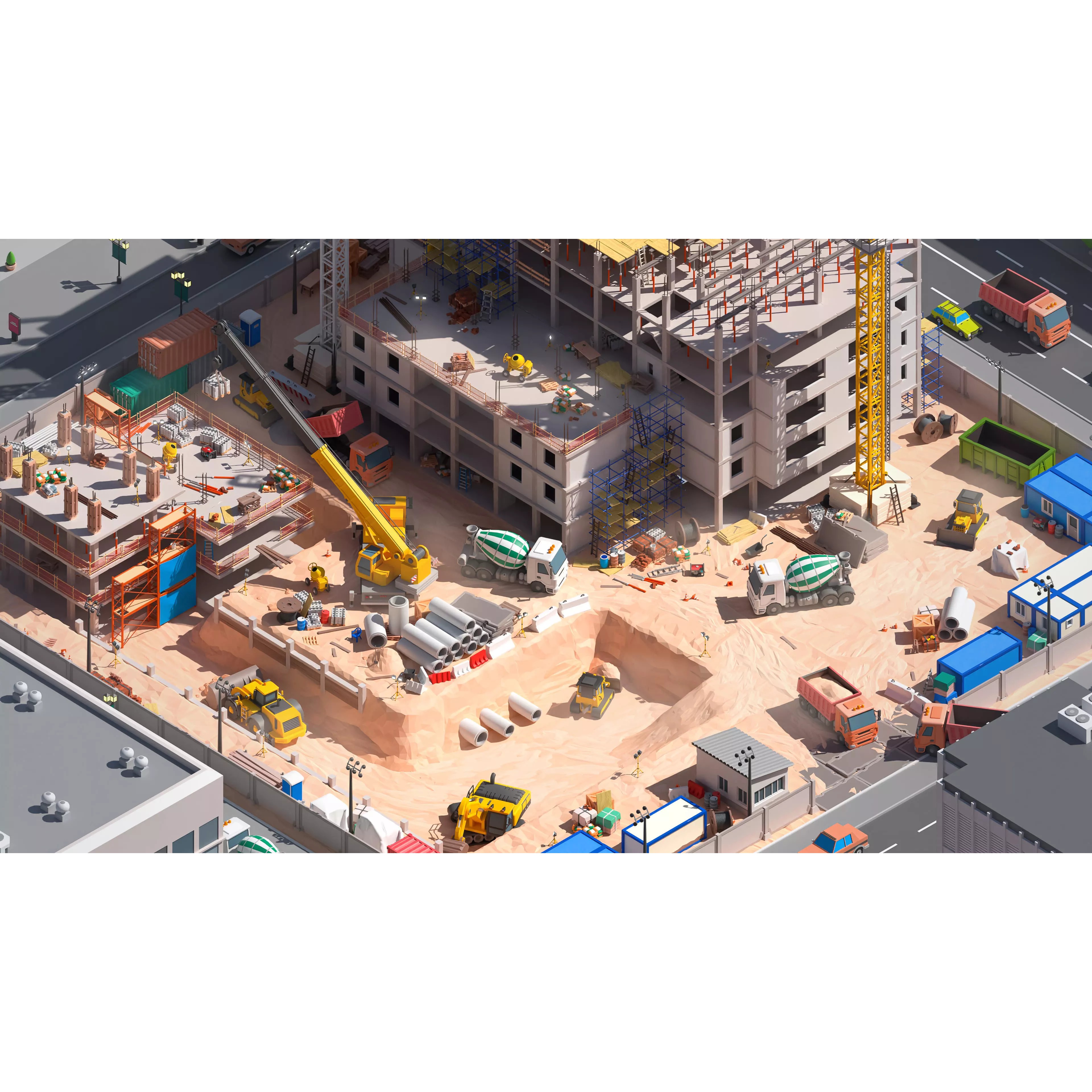 Construction Package - Low-Poly Game-Ready 3D Model - View 6