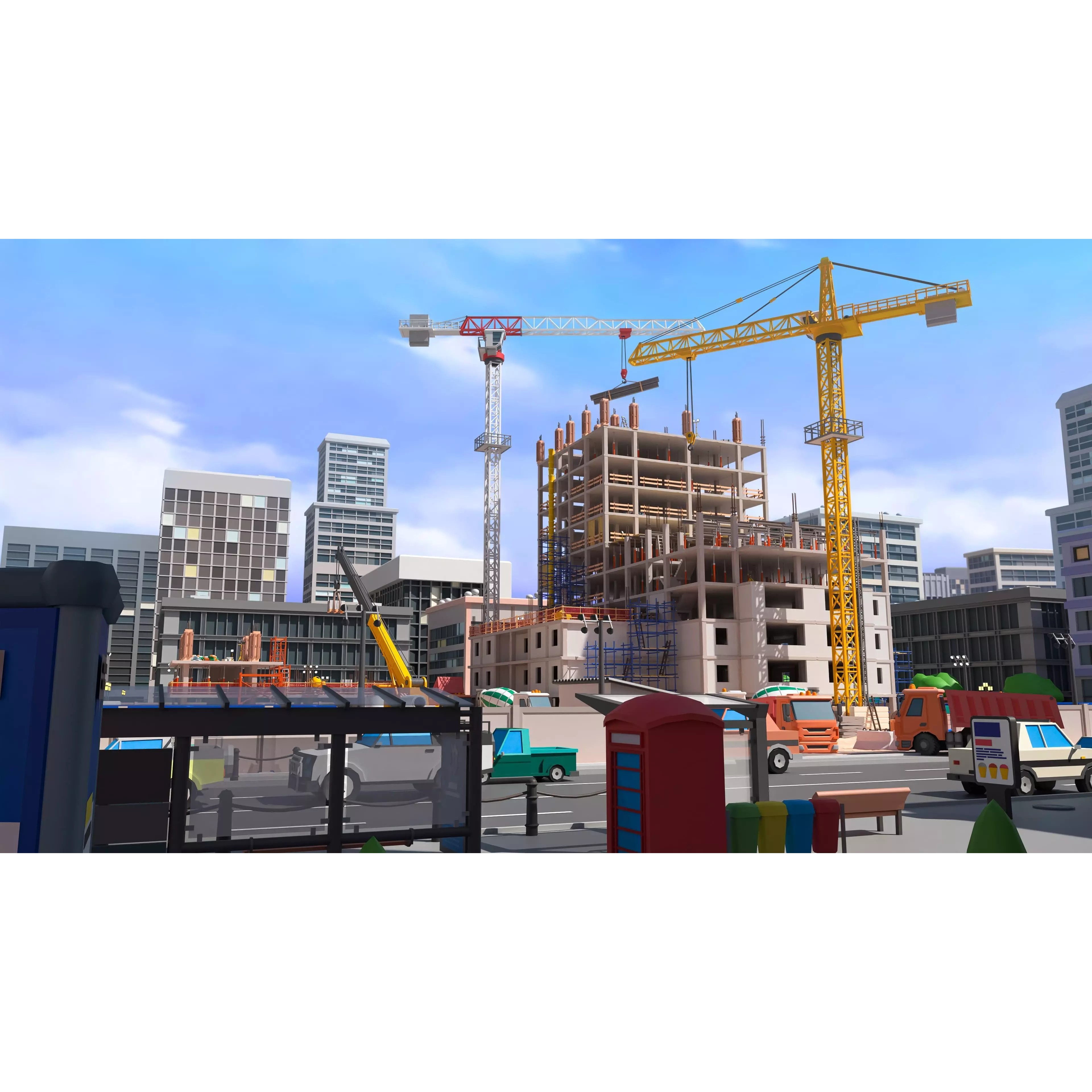 Construction Package - Low-Poly Game-Ready 3D Model - View 9