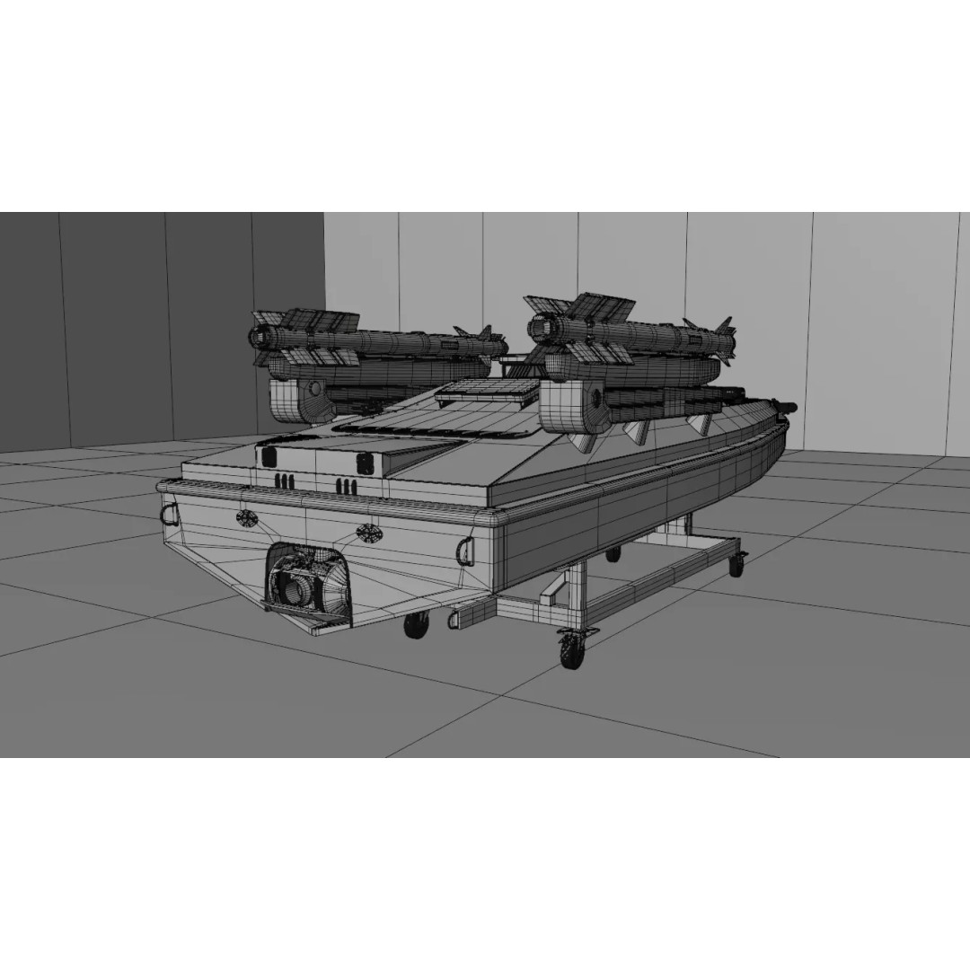 Magura V5 Naval Drone 3D Model – Low Poly Military Watercraft, FBX - View 10