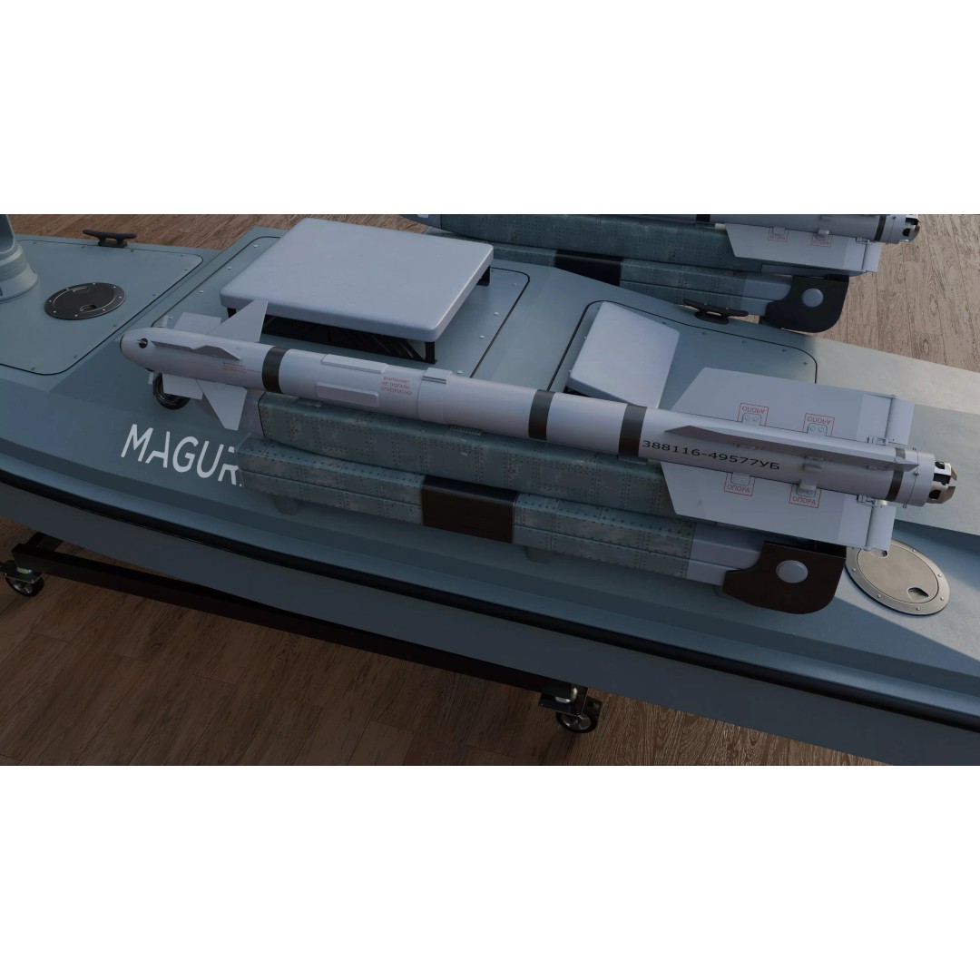 Magura V5 Naval Drone 3D Model – Low Poly Military Watercraft, FBX - View 11