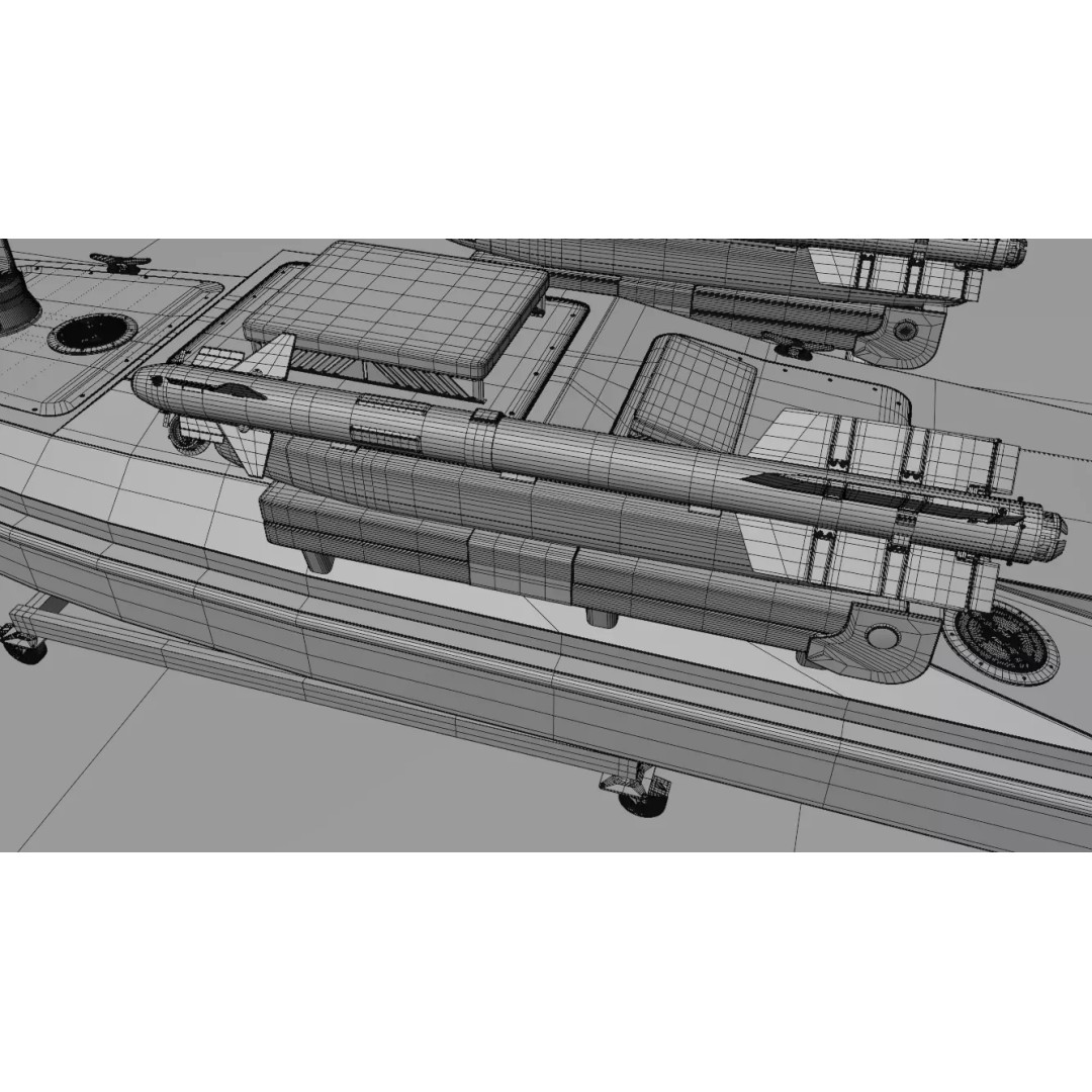 Magura V5 Naval Drone 3D Model – Low Poly Military Watercraft, FBX - View 12