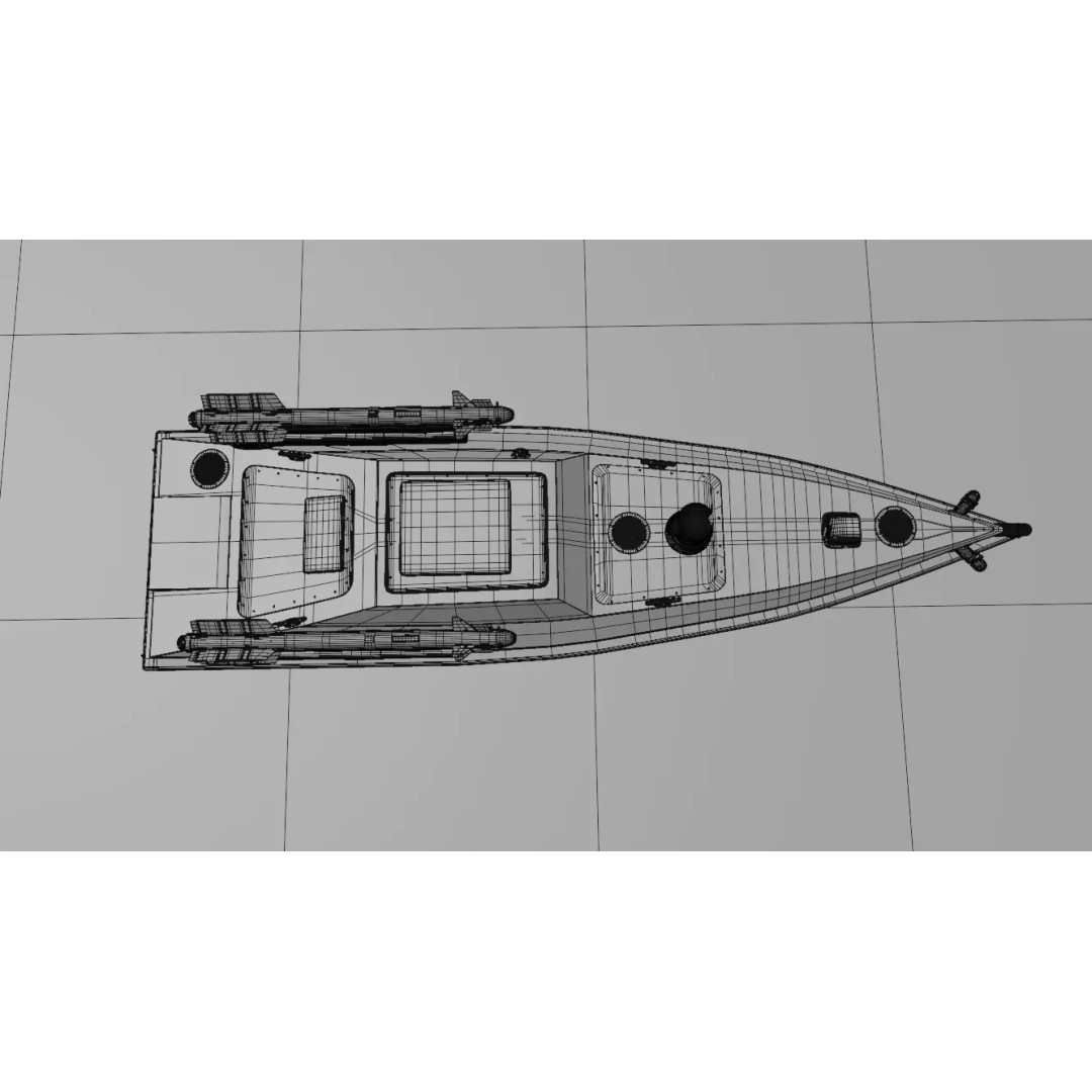 Magura V5 Naval Drone 3D Model – Low Poly Military Watercraft, FBX - View 16