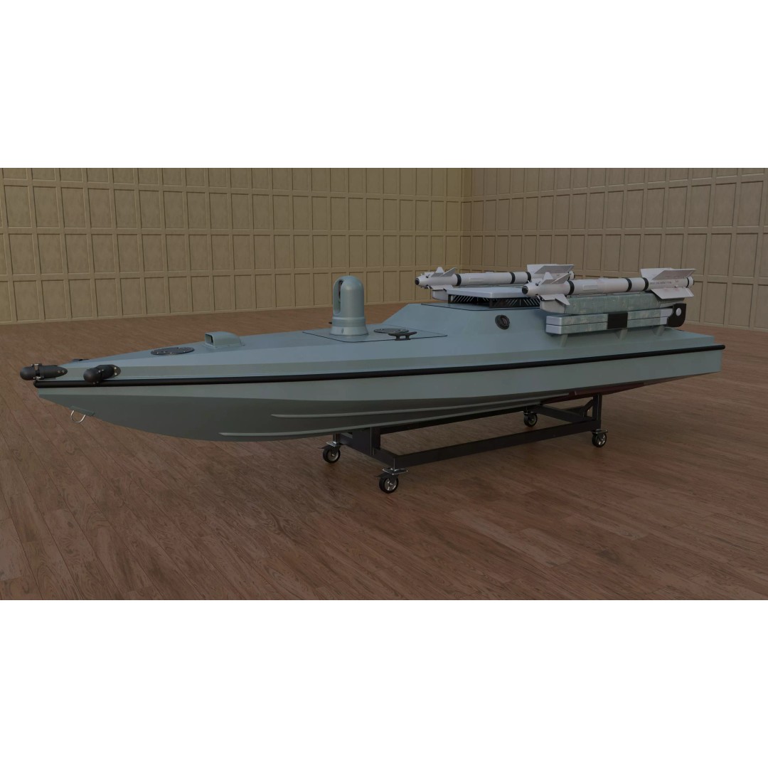 Magura V5 Naval Drone 3D Model – Low Poly Military Watercraft, FBX - View 2