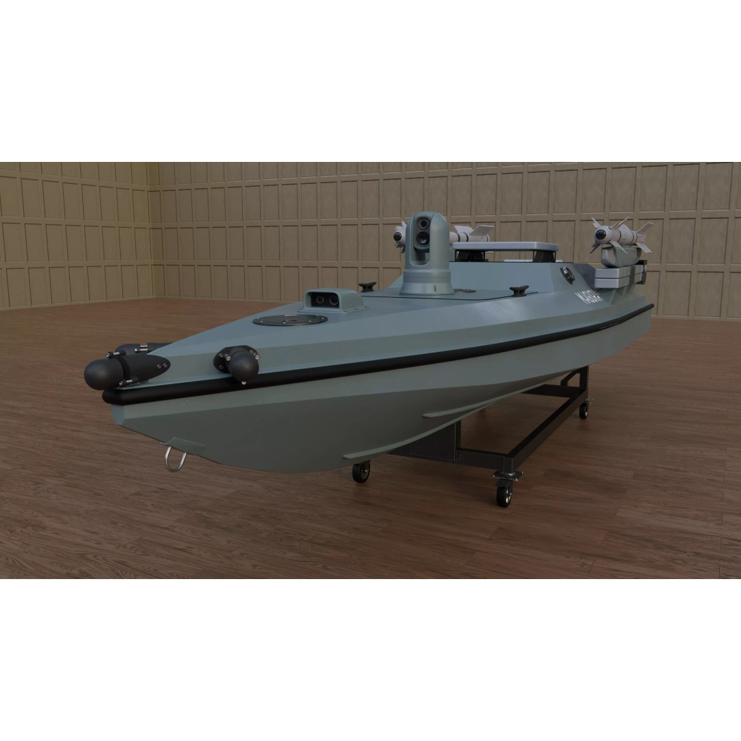 Magura V5 Naval Drone 3D Model – Low Poly Military Watercraft, FBX - View 5