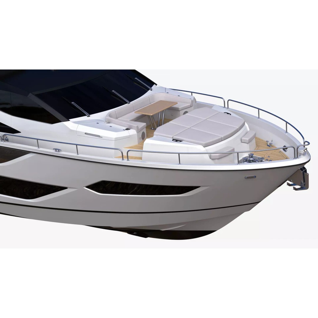 Luxury Motor Flybridge Yacht 3D Model – High Poly PBR Asset, FBX, OBJ, C4D - View 19