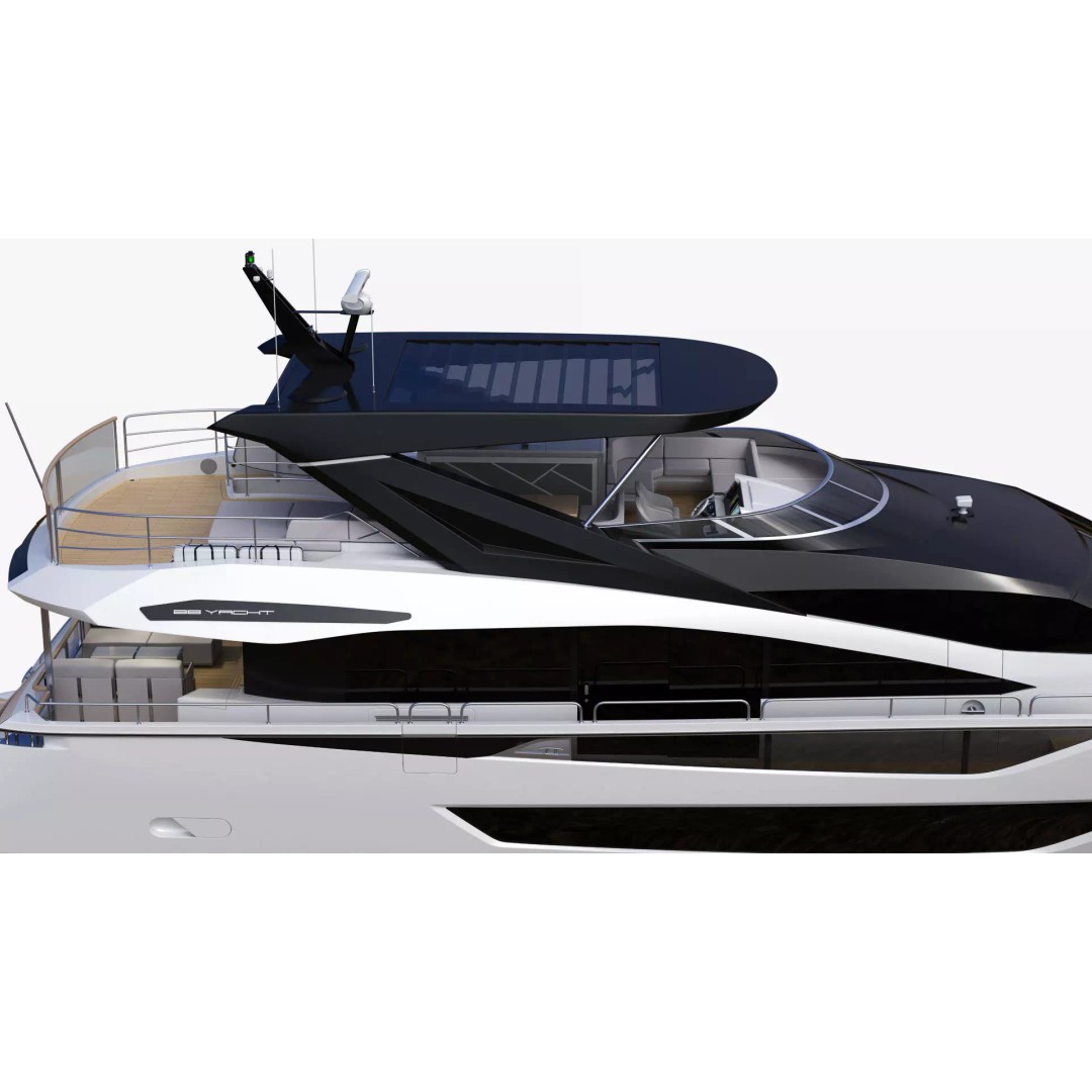 Luxury Motor Flybridge Yacht 3D Model – High Poly PBR Asset, FBX, OBJ, C4D - View 22