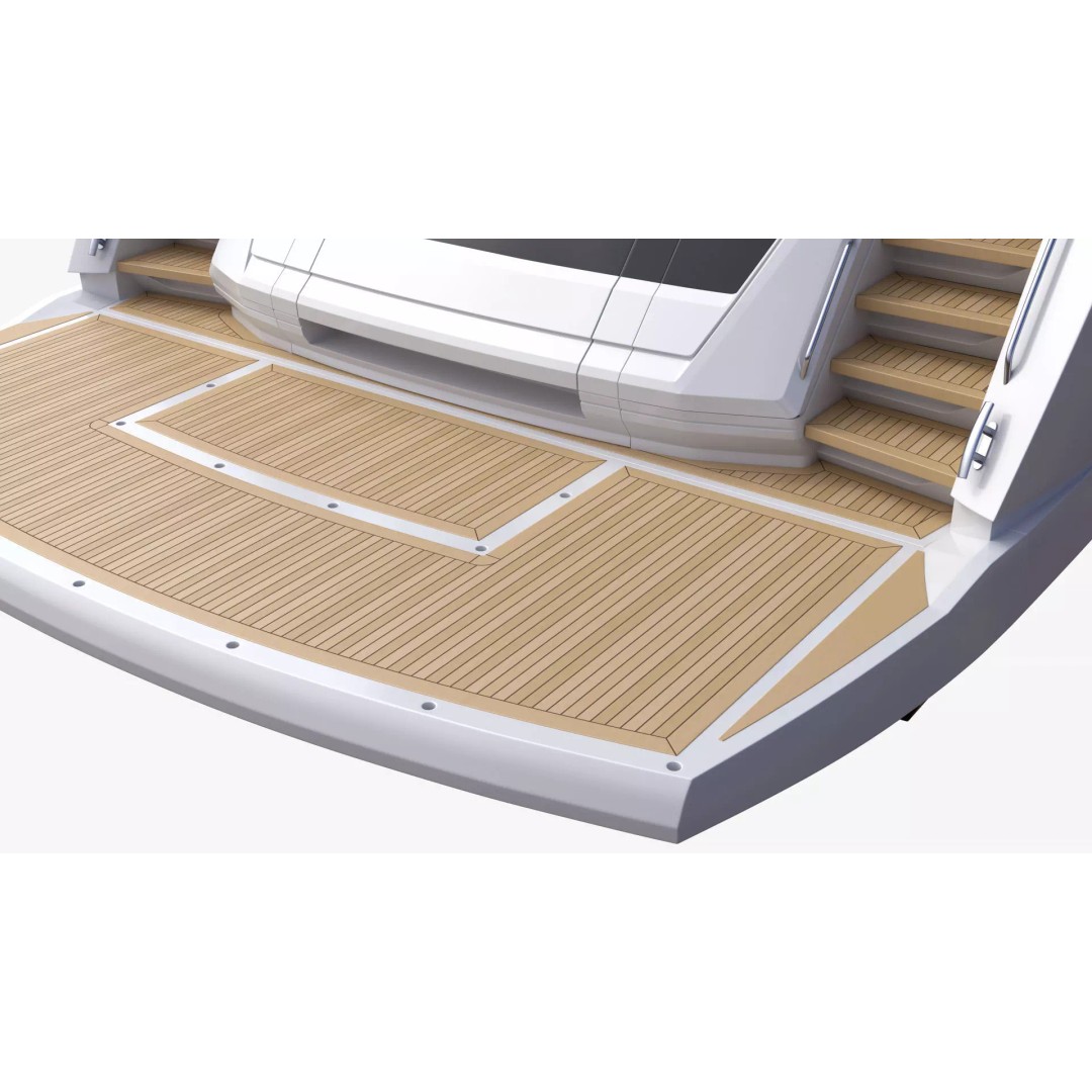 Luxury Motor Flybridge Yacht 3D Model – High Poly PBR Asset, FBX, OBJ, C4D - View 25