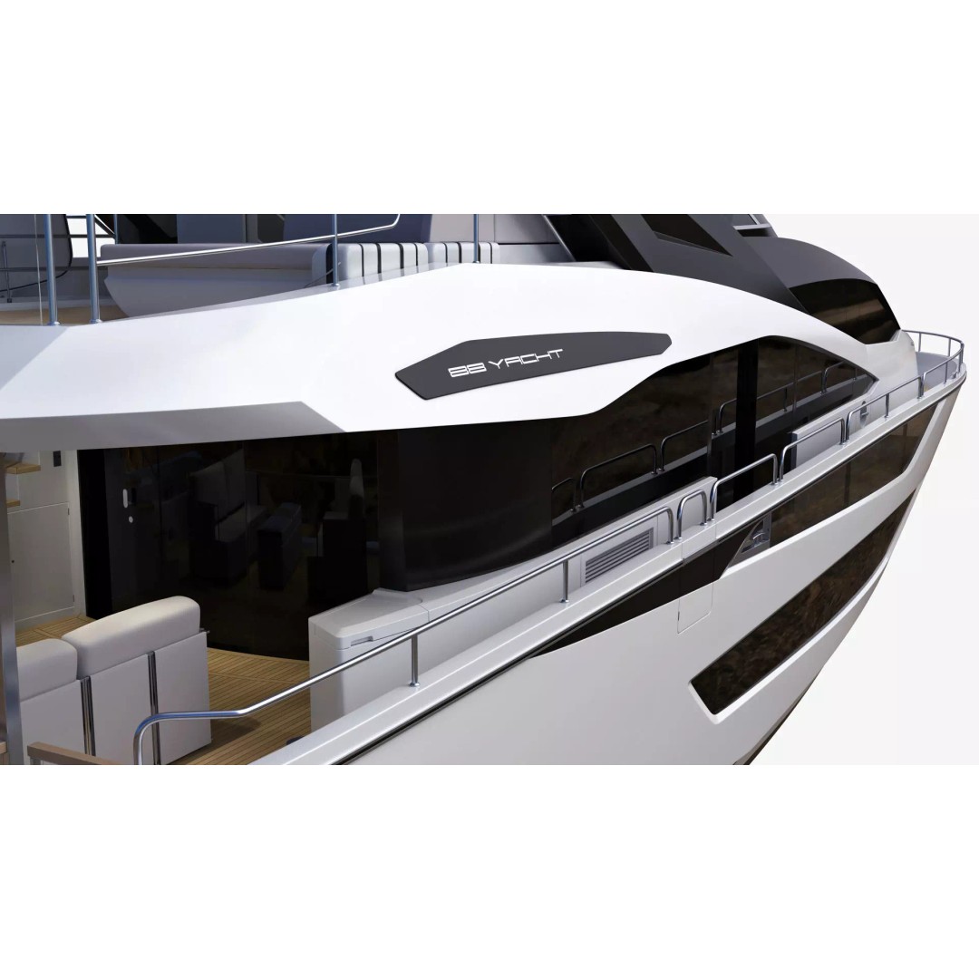 Luxury Motor Flybridge Yacht 3D Model – High Poly PBR Asset, FBX, OBJ, C4D - View 32