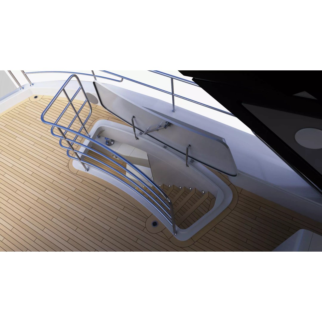 Luxury Motor Flybridge Yacht 3D Model – High Poly PBR Asset, FBX, OBJ, C4D - View 39