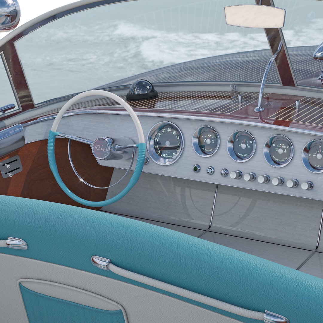 Riva Ariston Marietta 3D Model – Luxury Yacht, Game-Ready, FBX, PBR - View 5