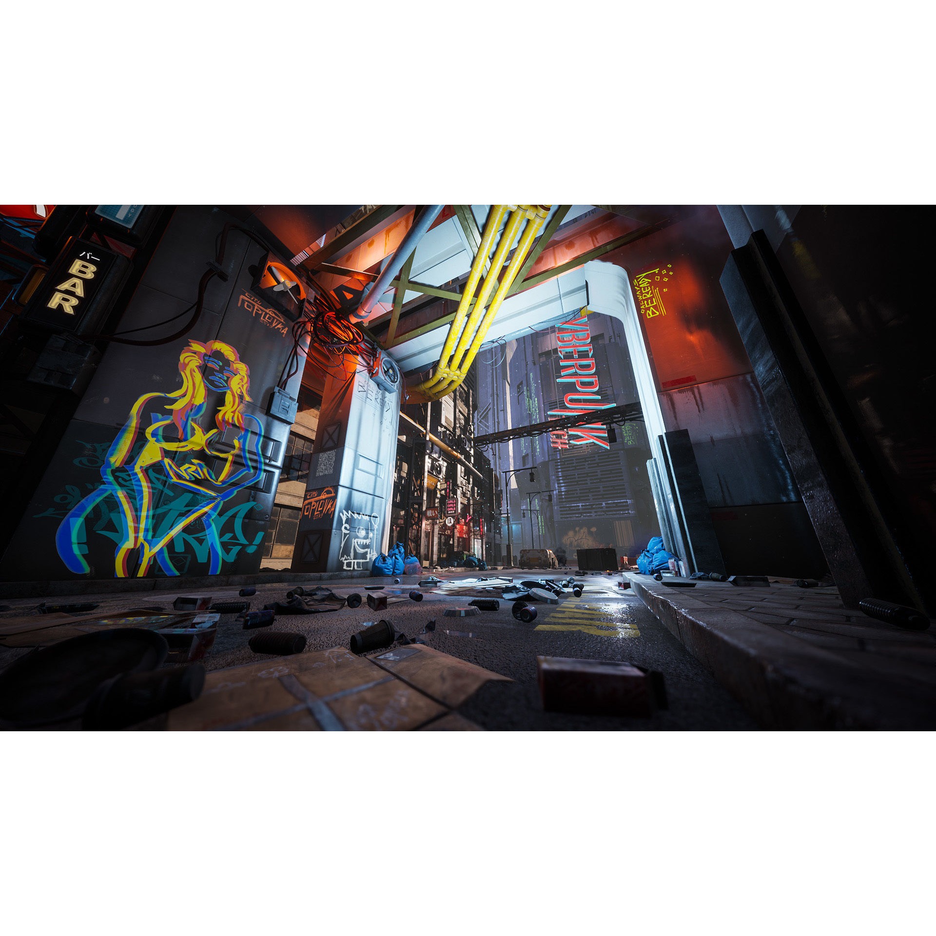 Cyberpunk Environment Kitbash Set - Low-Poly Game-Ready 3D Model - View 13