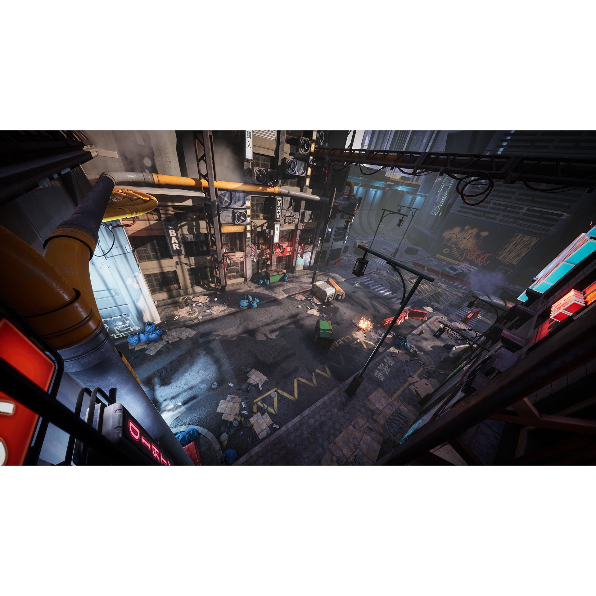 Cyberpunk Environment Kitbash Set - Low-Poly Game-Ready 3D Model - View 4