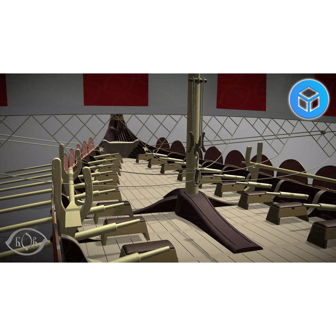 Drakkar 3D Model – Viking Warship, High Poly, OBJ, FBX Formats - View 13