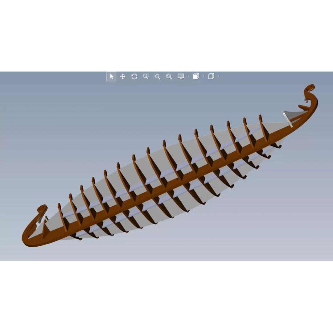 Drakkar 3D Model – Viking Warship, High Poly, OBJ, FBX Formats - View 28