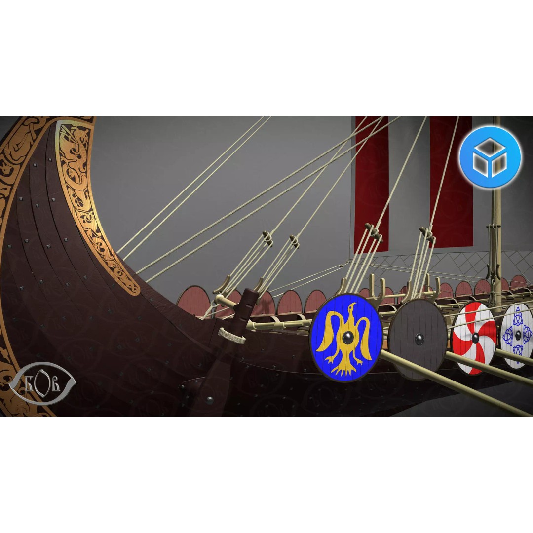 Drakkar 3D Model – Viking Warship, High Poly, OBJ, FBX Formats - View 8