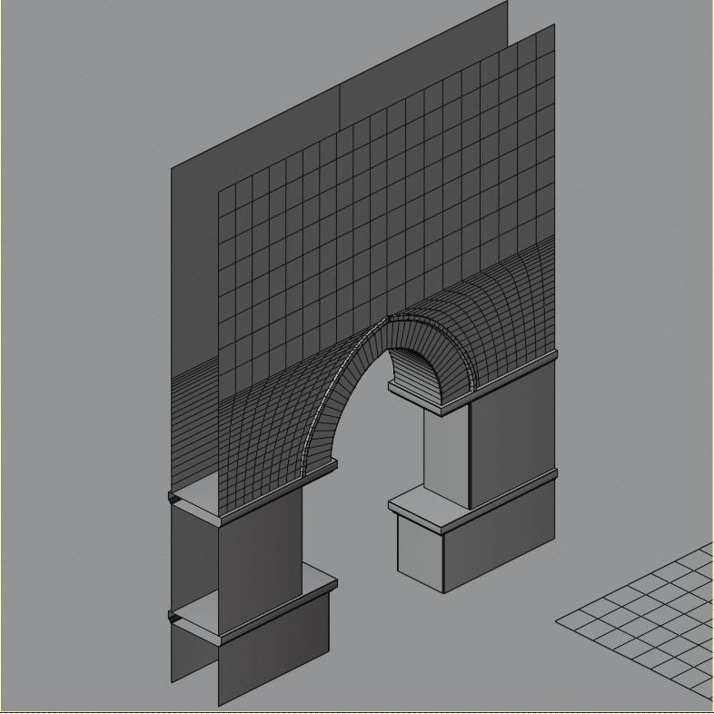 Gothic Hallway Modular Kit - Low-Poly Game-Ready 3D Model - View 12
