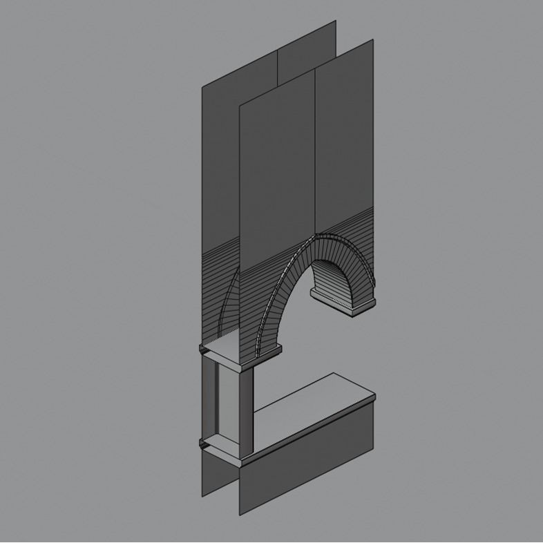 Gothic Hallway Modular Kit - Low-Poly Game-Ready 3D Model - View 14