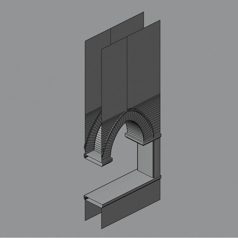 Gothic Hallway Modular Kit - Low-Poly Game-Ready 3D Model - View 16