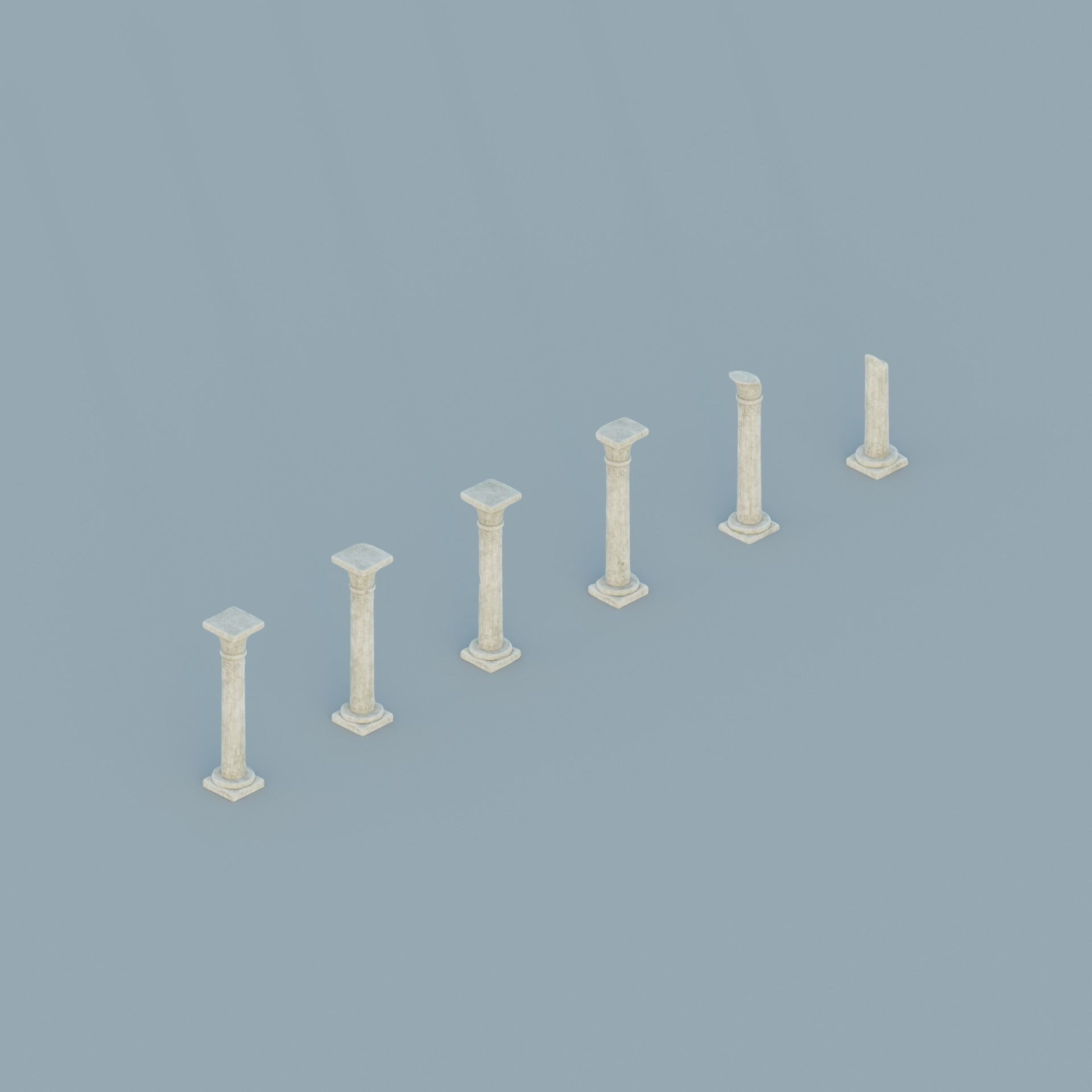 Gothic Hallway Modular Kit - Low-Poly Game-Ready 3D Model - View 18