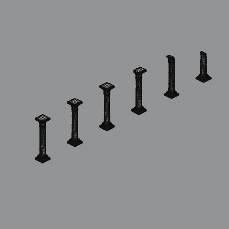 Gothic Hallway Modular Kit - Low-Poly Game-Ready 3D Model - View 19