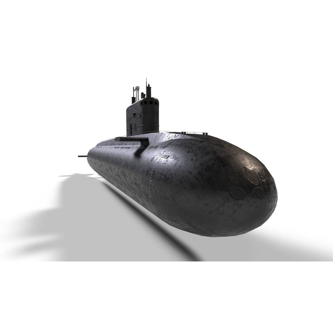 Kilo Class Submarine 3D Model – Low Poly Game Asset, FBX, PBR