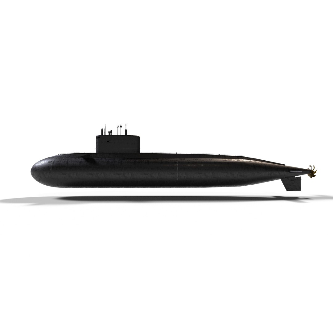 Kilo Class Submarine 3D Model – Low Poly Game Asset, FBX, PBR - View 13