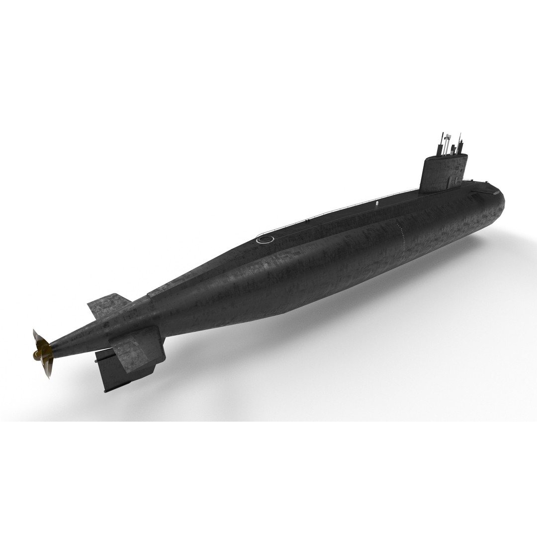 Kilo Class Submarine 3D Model – Low Poly Game Asset, FBX, PBR - View 15