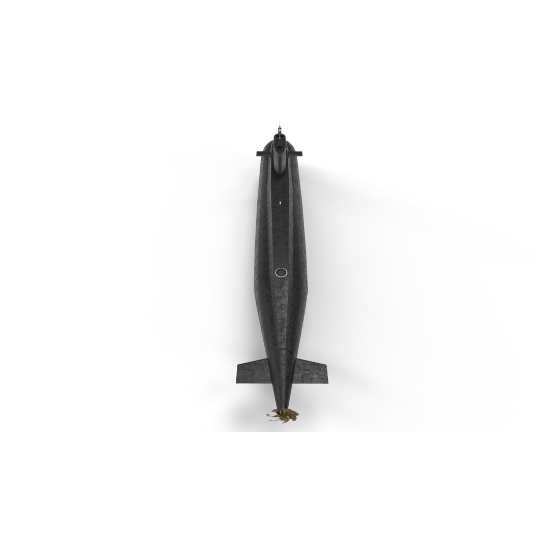 Kilo Class Submarine 3D Model – Low Poly Game Asset, FBX, PBR - View 16
