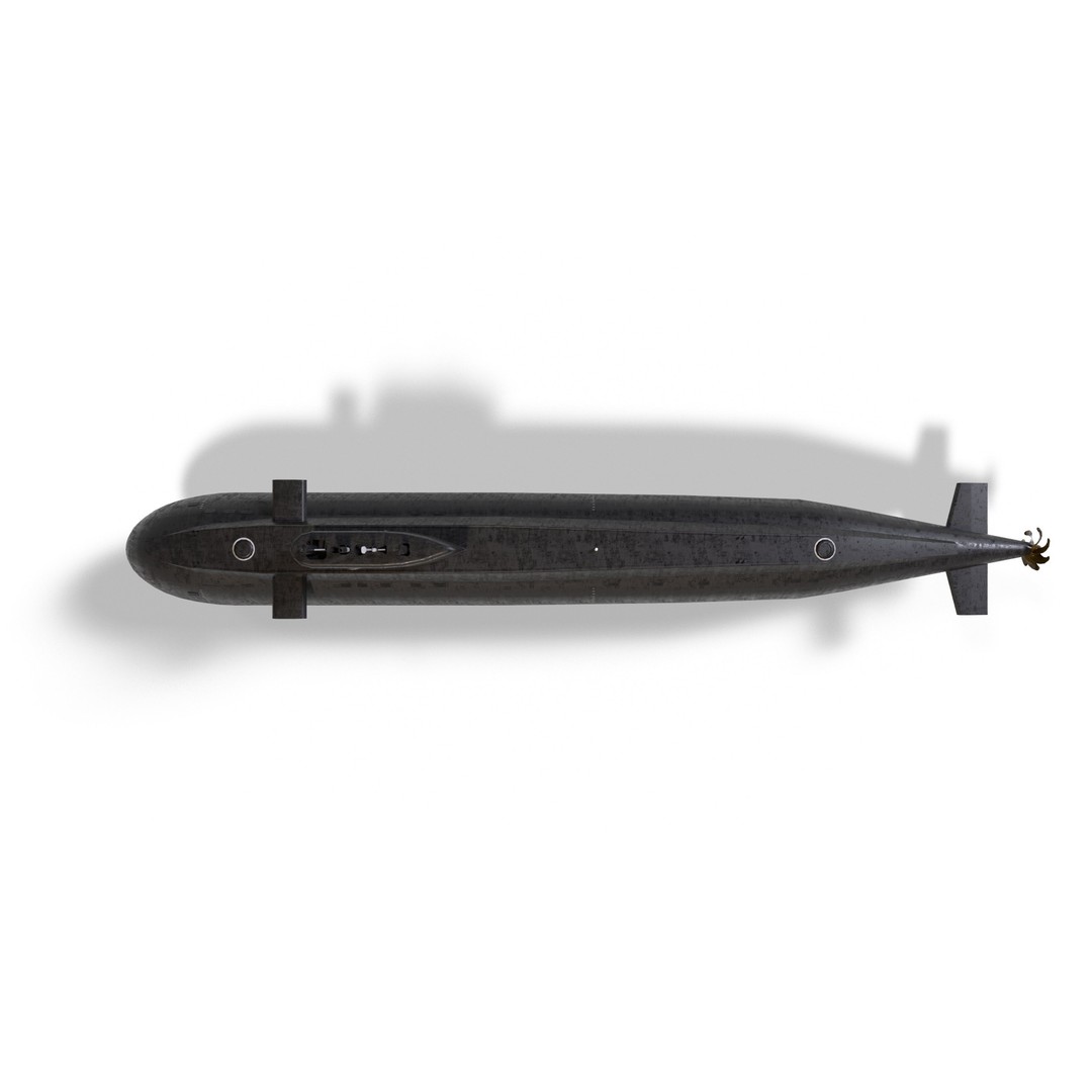 Kilo Class Submarine 3D Model – Low Poly Game Asset, FBX, PBR - View 5
