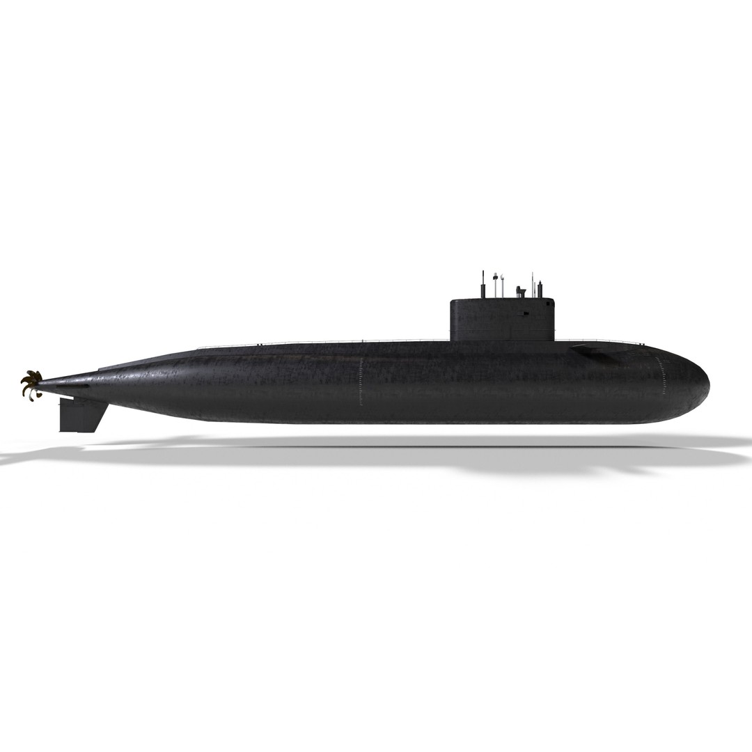 Kilo Class Submarine 3D Model – Low Poly Game Asset, FBX, PBR - View 8