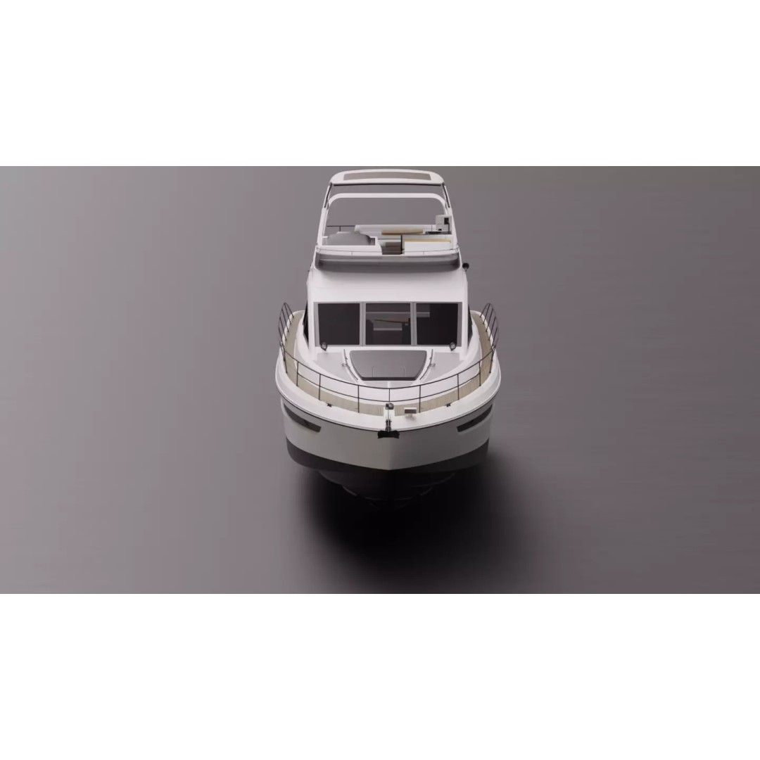 Boat 3D Model – High-Fidelity Watercraft Asset, Game-Ready FBX - View 10