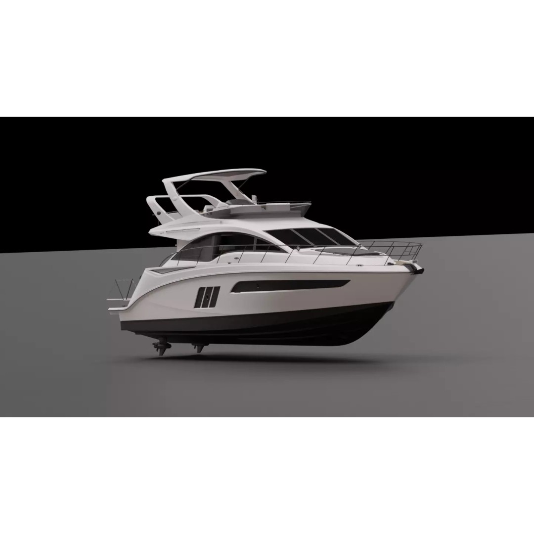 Boat 3D Model – High-Fidelity Watercraft Asset, Game-Ready FBX - View 13