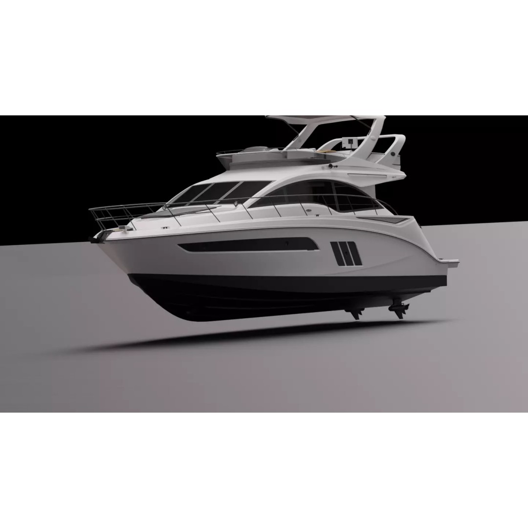 Boat 3D Model – High-Fidelity Watercraft Asset, Game-Ready FBX - View 14