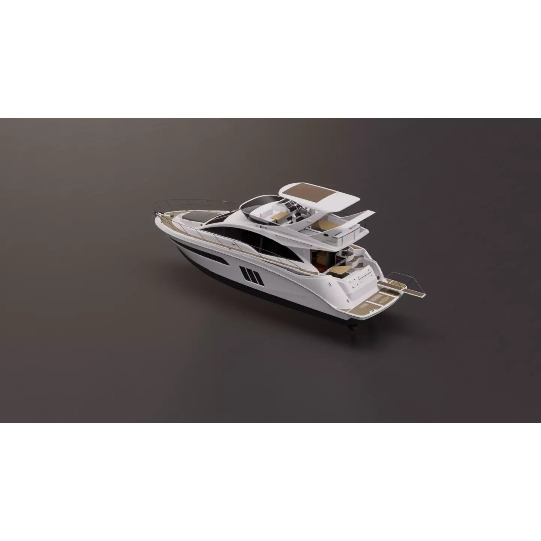 Boat 3D Model – High-Fidelity Watercraft Asset, Game-Ready FBX - View 16