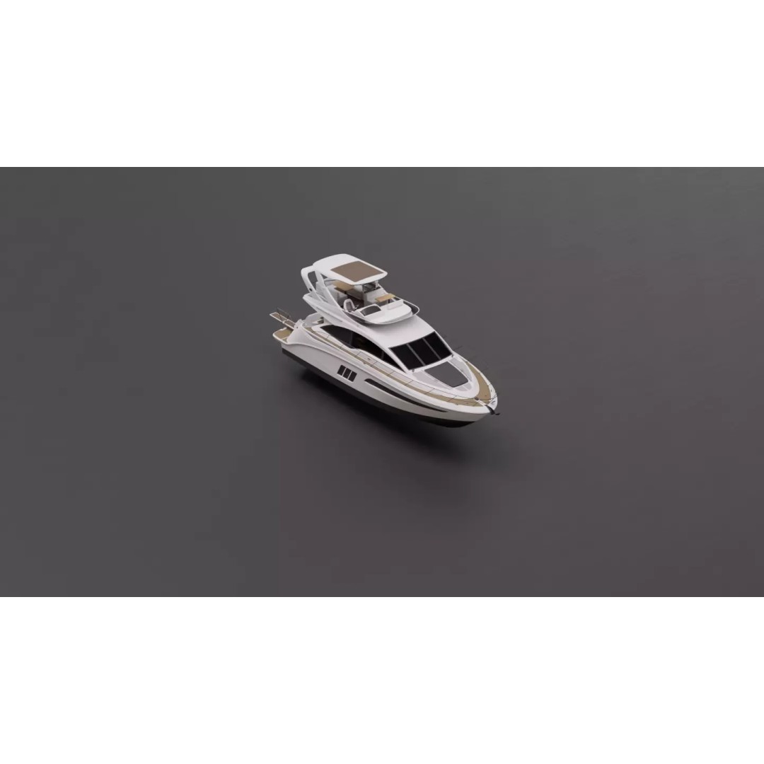Boat 3D Model – High-Fidelity Watercraft Asset, Game-Ready FBX - View 18