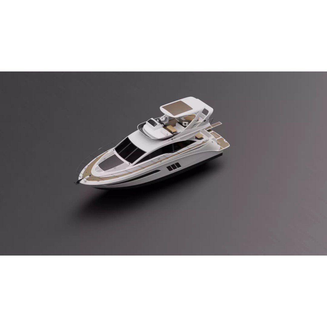 Boat 3D Model – High-Fidelity Watercraft Asset, Game-Ready FBX - View 19