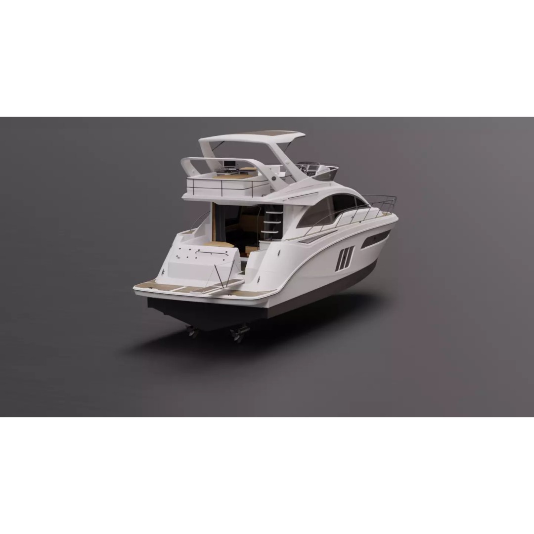 Boat 3D Model – High-Fidelity Watercraft Asset, Game-Ready FBX - View 4