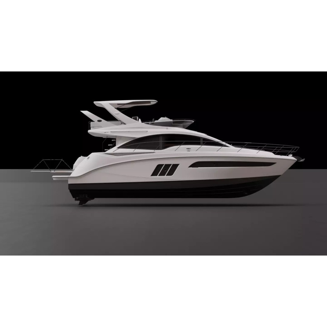 Boat 3D Model – High-Fidelity Watercraft Asset, Game-Ready FBX - View 6
