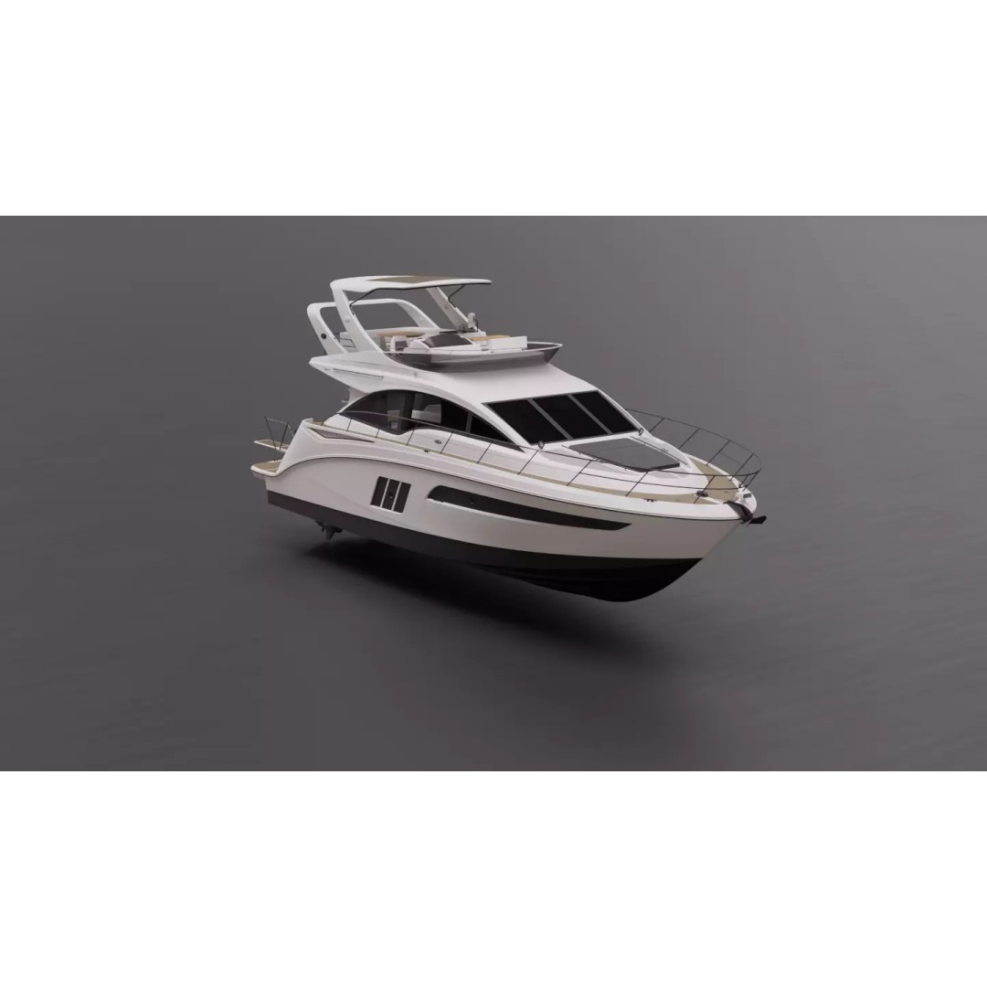 Boat 3D Model – High-Fidelity Watercraft Asset, Game-Ready FBX - View 9