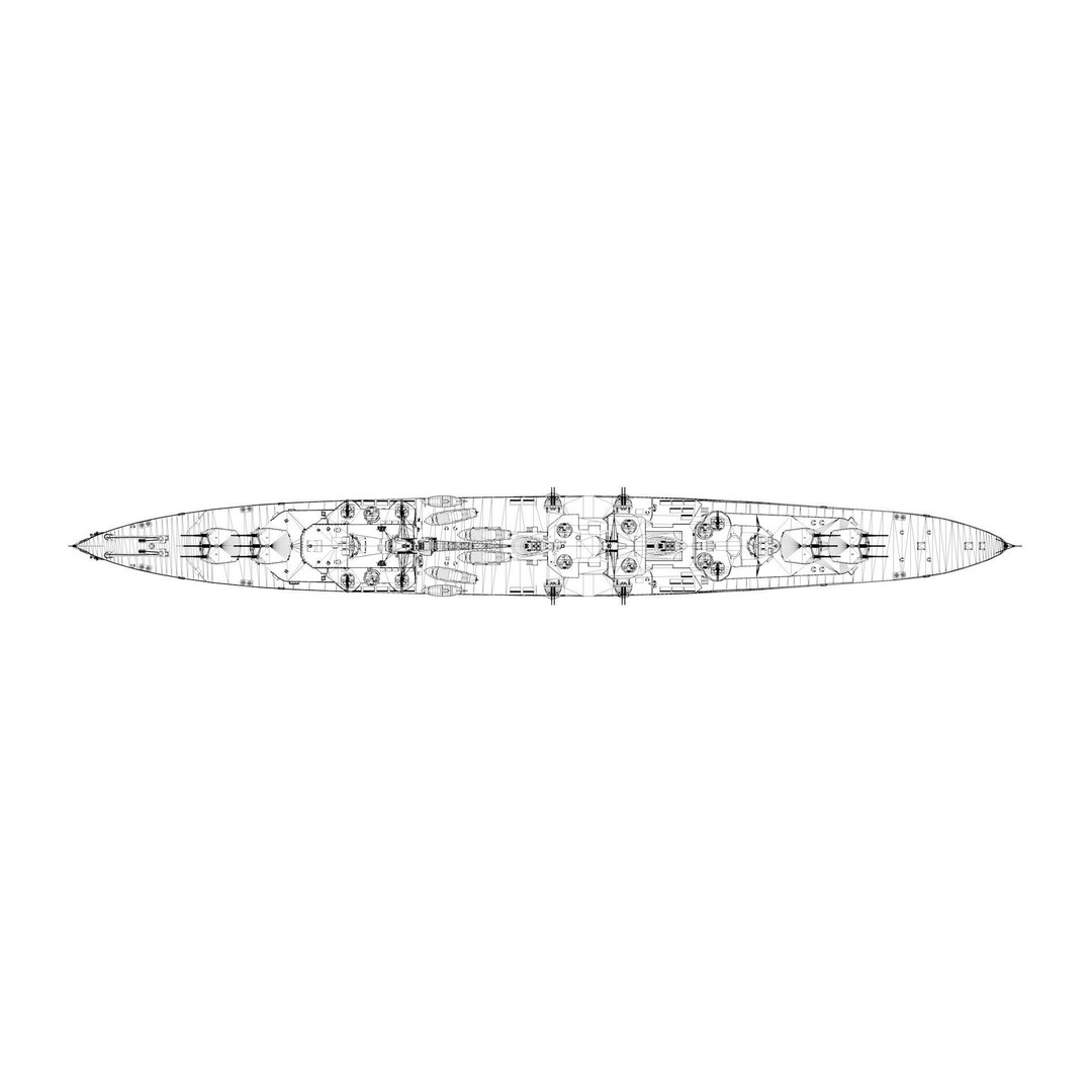 HMS Belfast 3D Model – Town-Class Royal Navy Cruiser, Rigged - View 17