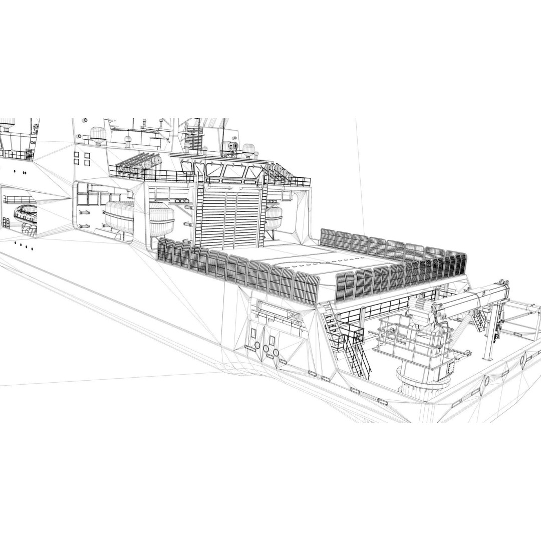 Harry DeWolf-Class Offshore Patrol Vessel 3D Model – Low Poly Game Asset, FBX, Blender