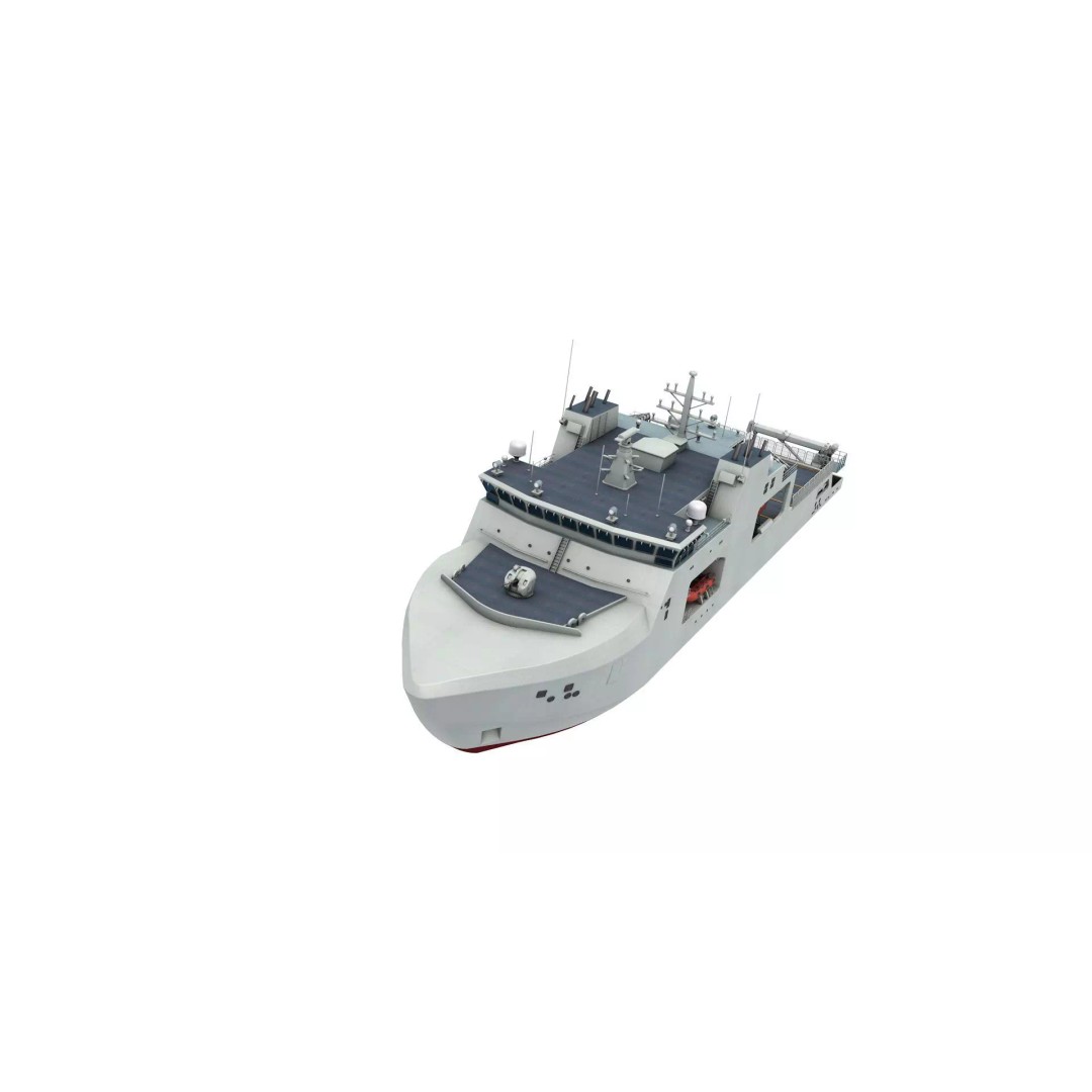 Harry DeWolf-Class Offshore Patrol Vessel 3D Model – Low Poly Game Asset, FBX, Blender - View 5
