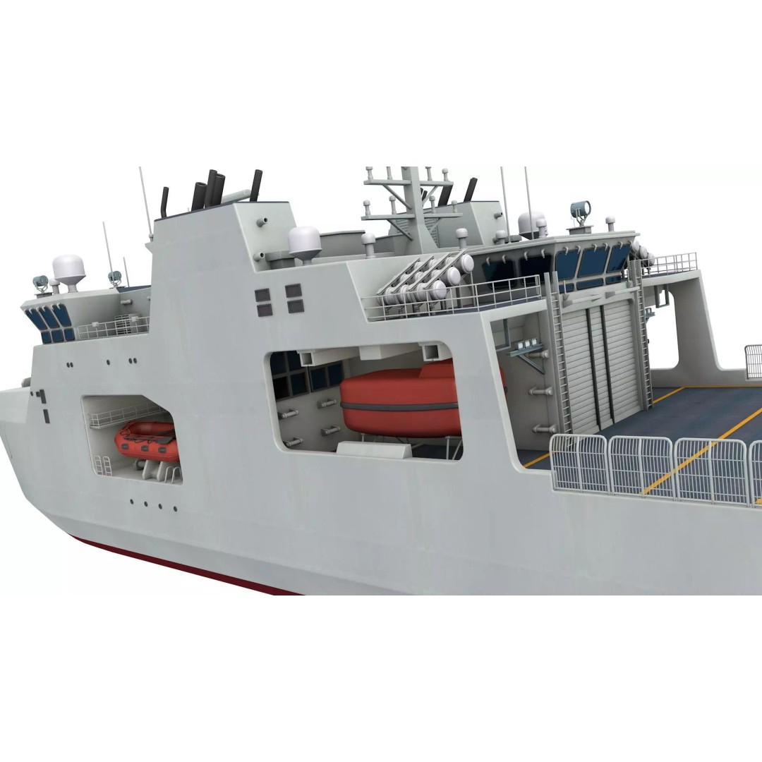 Harry DeWolf-Class Offshore Patrol Vessel 3D Model – Low Poly Game Asset, FBX, Blender - View 7