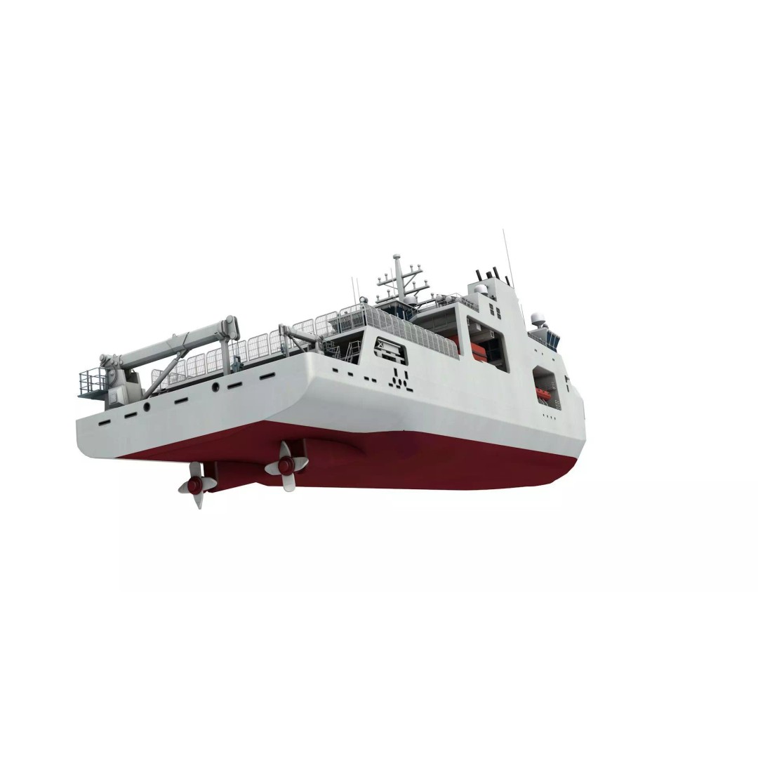 Harry DeWolf-Class Offshore Patrol Vessel 3D Model – Low Poly Game Asset, FBX, Blender - View 8