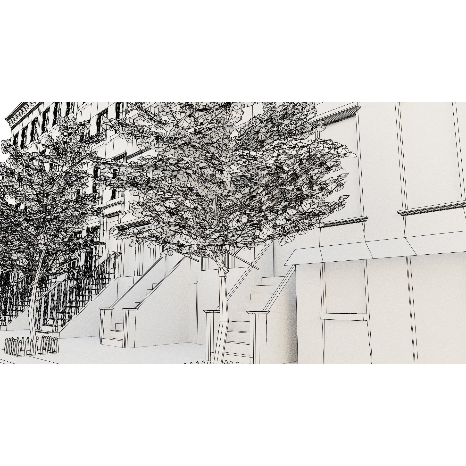 New York Block - Realistic Urban 3D Model - View 15