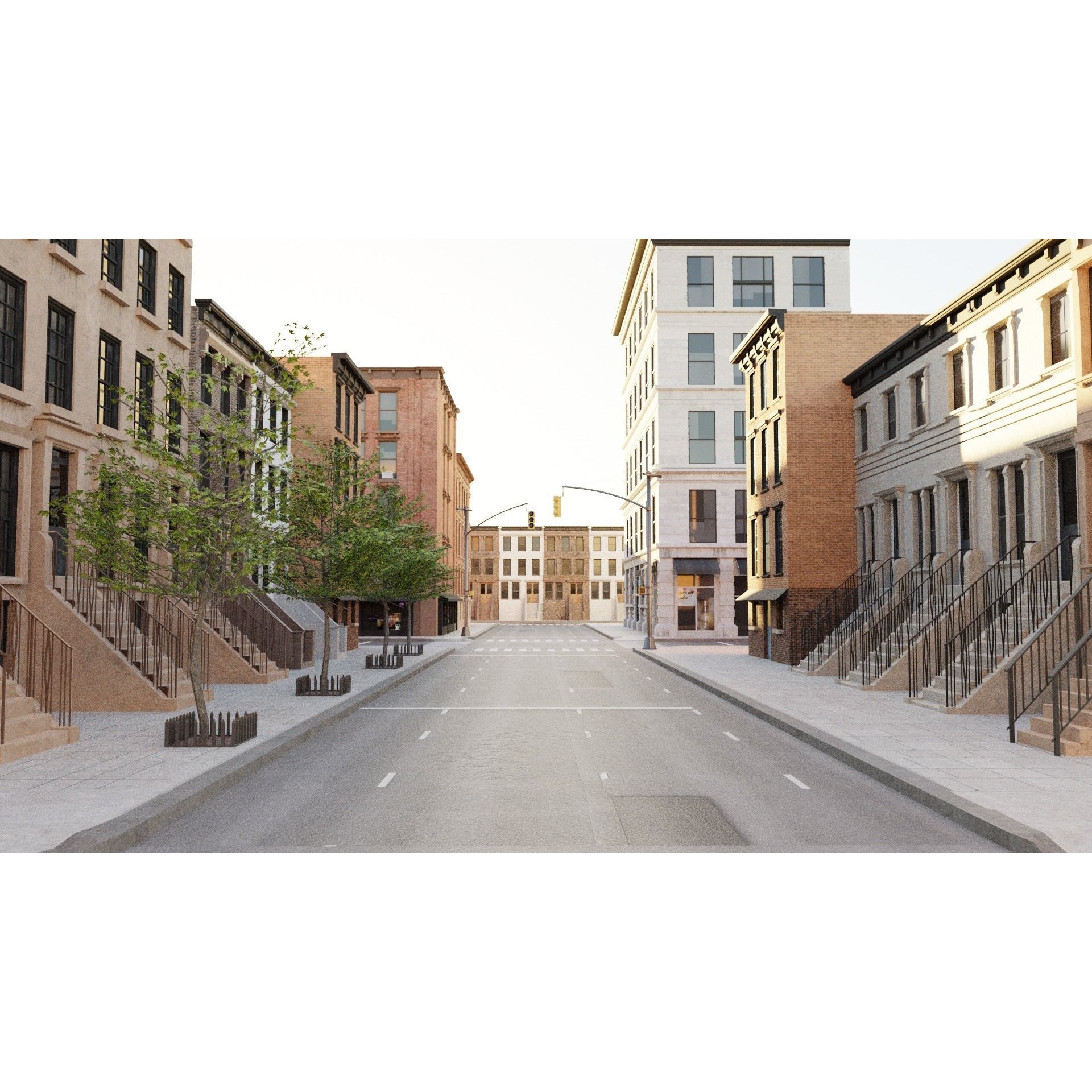 New York Block - Realistic Urban 3D Model - View 3