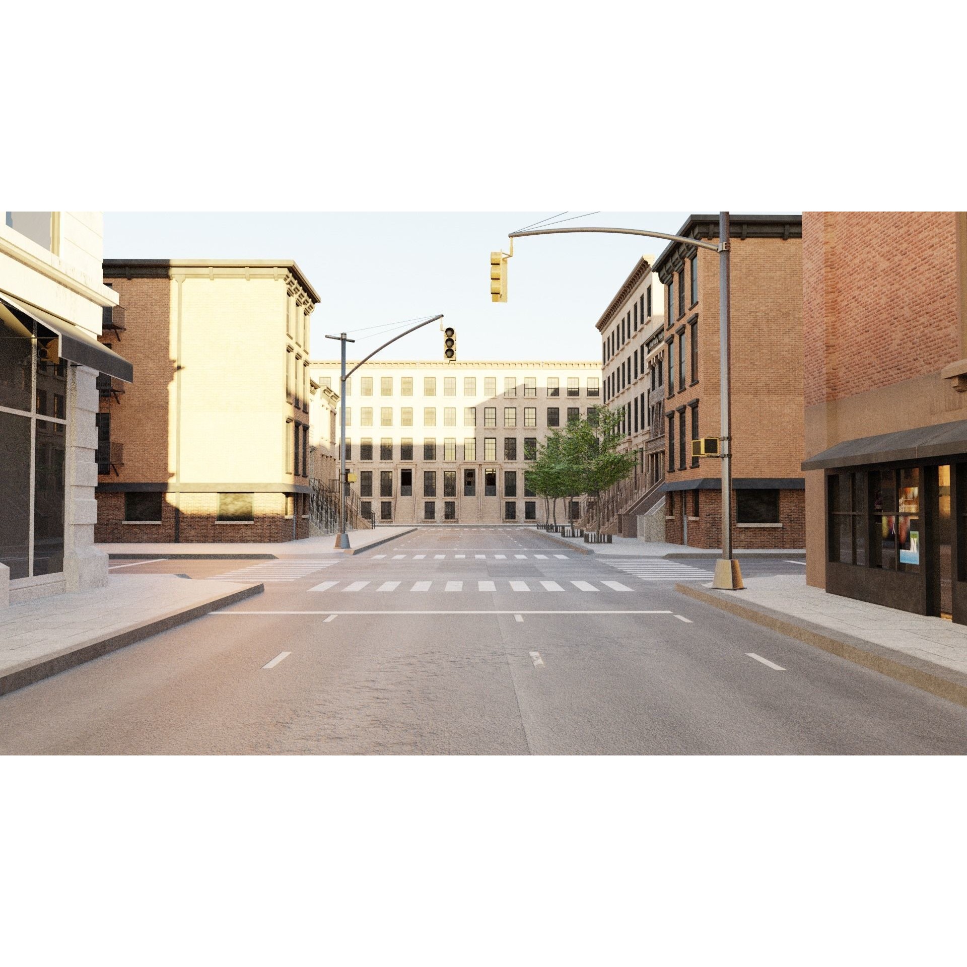 New York Block - Realistic Urban 3D Model - View 5