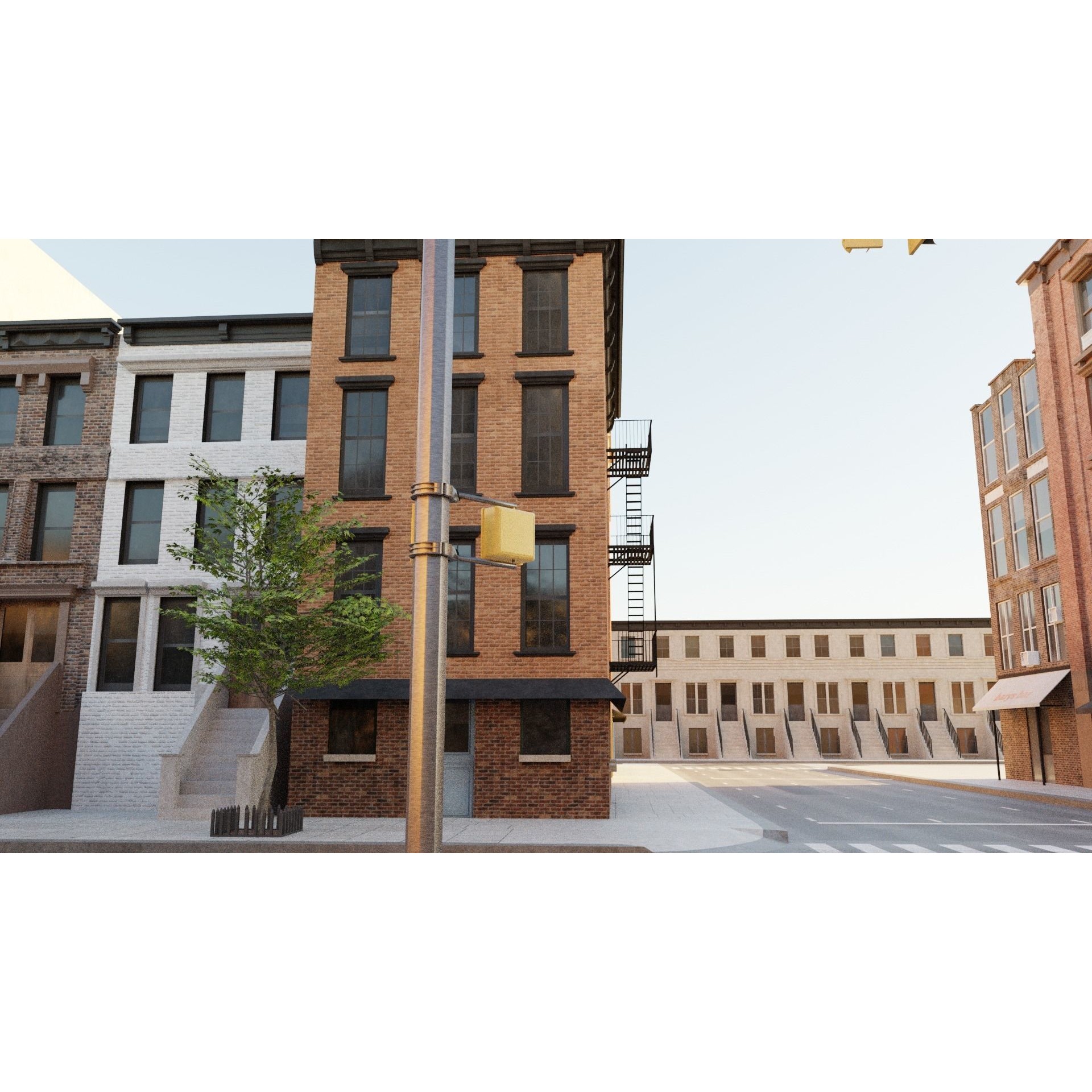 New York Block - Realistic Urban 3D Model - View 7