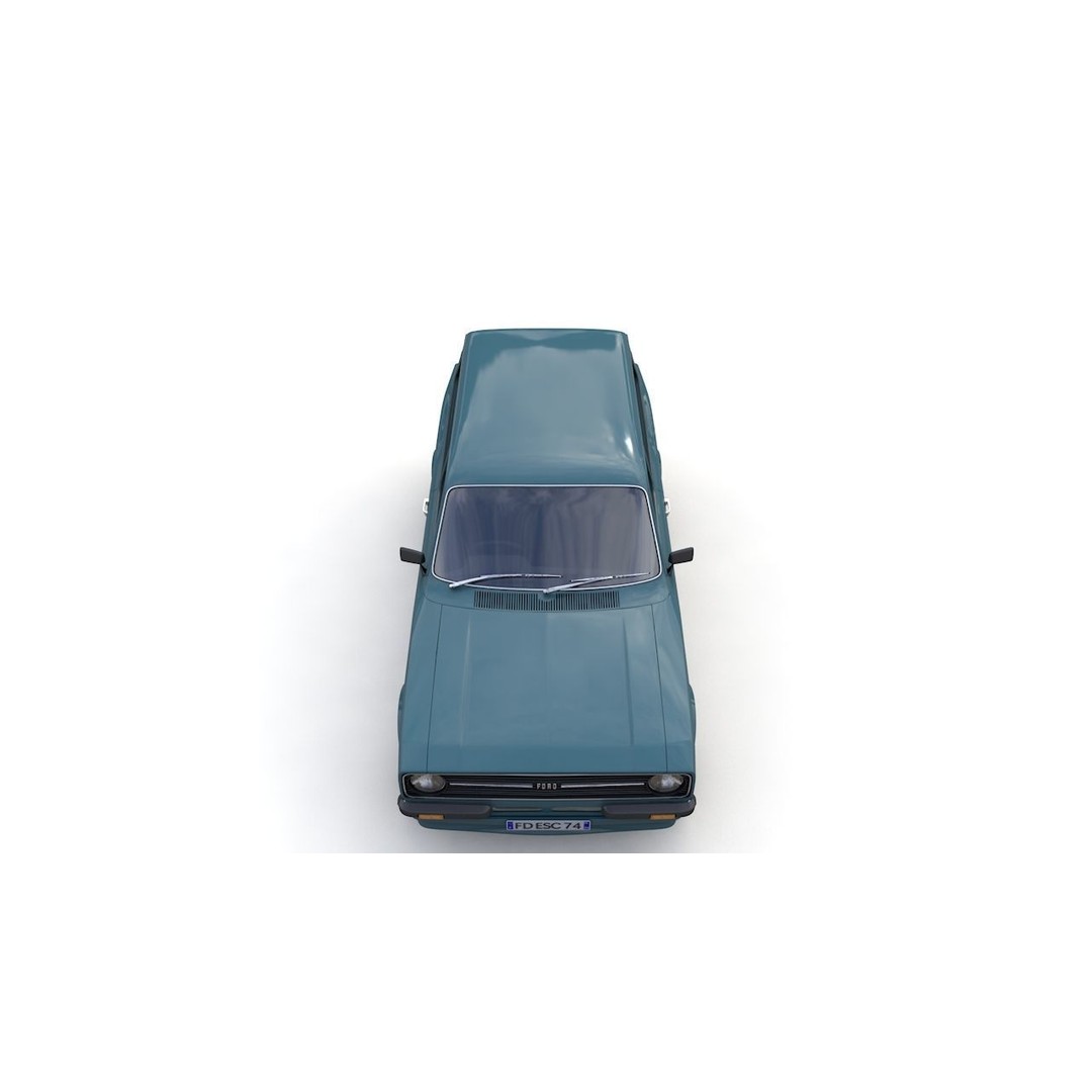 Escort Mk2 Station Wagon 1974 3D Model – High Poly Game Asset, FBX, OBJ - View 12