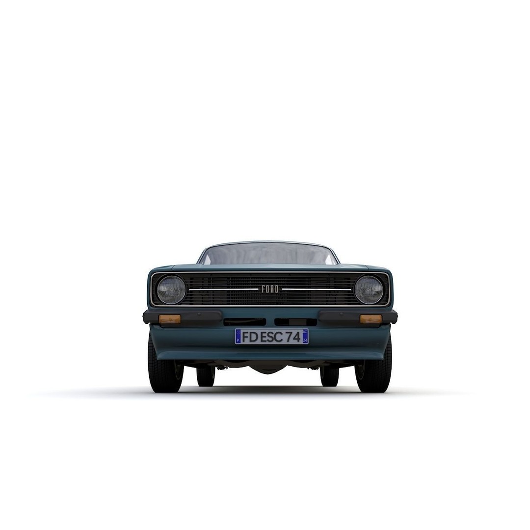 Escort Mk2 Station Wagon 1974 3D Model – High Poly Game Asset, FBX, OBJ - View 14